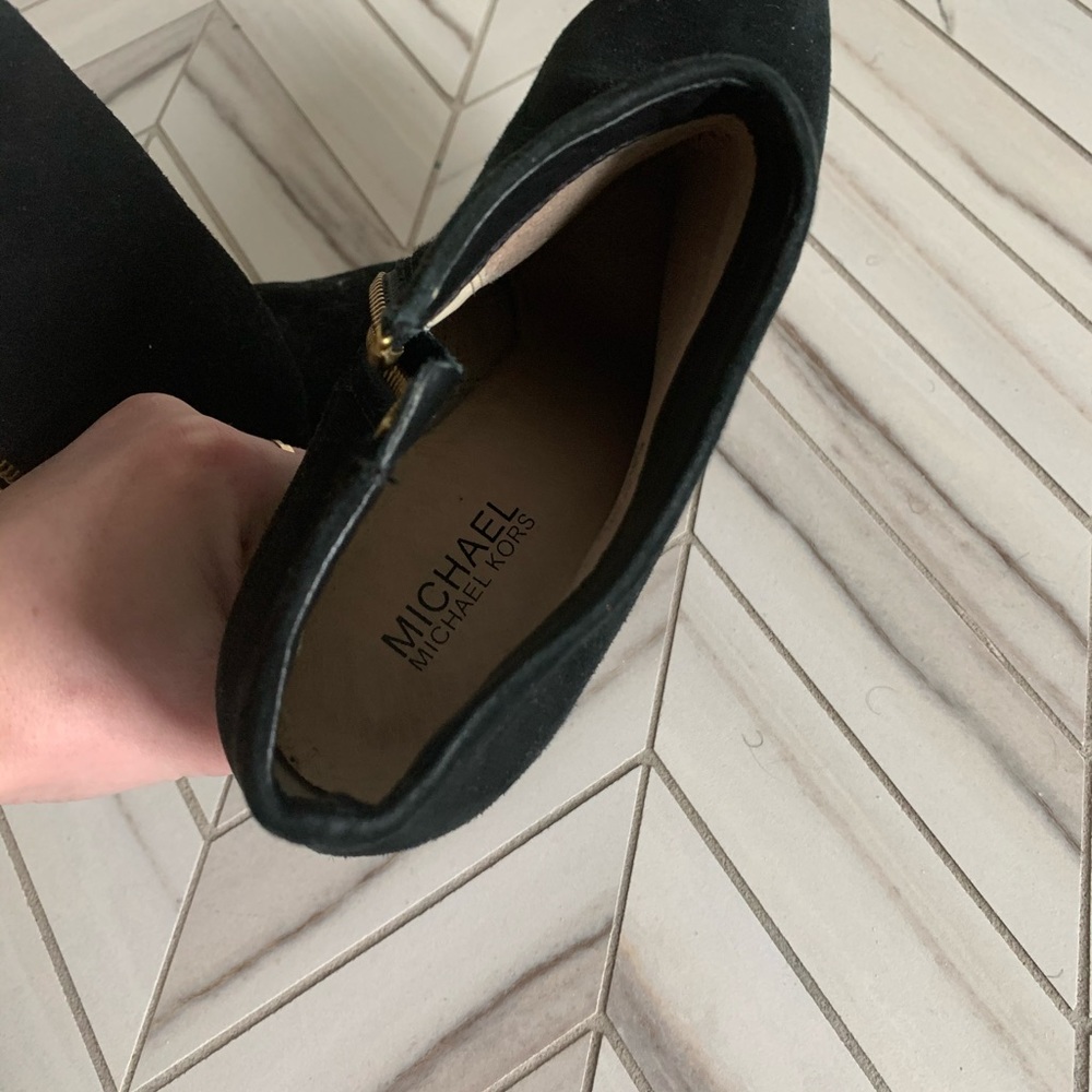 Michael Kors Black Suede Booties - Picture 8 of 9